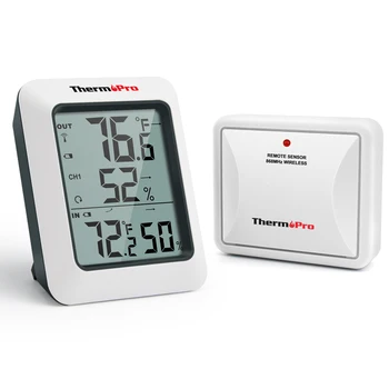 ThermoPro TP60C 60M Беспроводной цифровой внутренний наружный термометр Гигрометр Метеостанция для дома