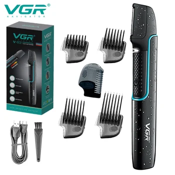 VGR Триммер для волос на теле, профессиональный Триммер для бороды, водонепроницаемая электрическая бритва для волос на теле, перезаряжаемая, Женский влажный сухой Грумер V-602