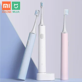 XIAOMI MIJIA T500 T300 Электрическая зубная щетка Smart Sonic Brush Ультразвуковой отбеливающий зубы вибратор Беспроводной Очиститель для гигиены полости рта