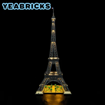 YEABRICKS Светодиодный светильник для 10307 Эйфелева башня, набор строительных блоков (не включает модель), кирпичи, игрушки для детей