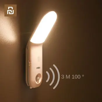 Youpin NVC светодиодный светильник с датчиком движения, освещение для прохода, индукционные ночные светильники, Магнитная прикроватная тумбочка, аварийный ночник, шкаф для одежды