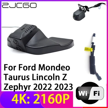 ZJCGO 4K 2160P Dash Cam Автомобильный Видеорегистратор Камера 2 Объектива Рекордер Wifi Ночного Видения для Ford Mondeo Taurus Lincoln Z Zephyr 2022 2023