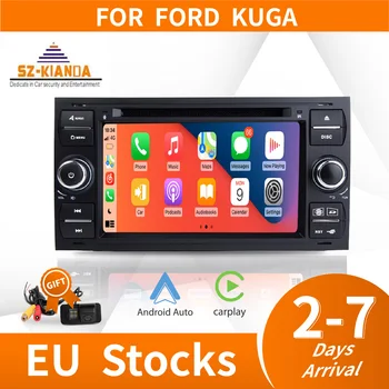 Автомобильный Мультимедийный плеер Android 11 Для Ford Kuga Focus Transit авторадио GPS Bluetooth Wifi Carplay Управление рулевым колесом DSP