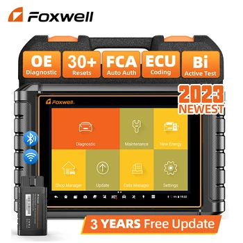 Автомобильный сканер FOXWELL NT909 OBD2 Двунаправленный ECU с кодированием Управляемых функций OE-Level Full System OBD 2 Автомобильный Диагностический инструмент