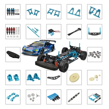 Аксессуары для радиоуправляемых гоночных автомобилей TT01 Алюминиевые Амортизаторы/Подшипники/Вертикальные Рычаги/Колесная Шина для Tamiya TT-01 Drift Car Upgrade Part