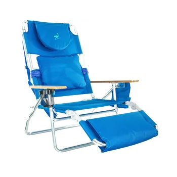 Алюминиевый пляжный стул с откидывающейся спинкой из страуса, синие стулья для кемпинга, Складной стул, уличная мебель