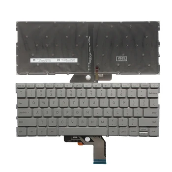 Американская клавиатура для ноутбука xiaomi MI air 13,3 клавиатура с подсветкой серебристого цвета