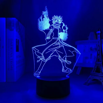 Аниме Fairy Tail Светодиодный светильник для спальни Декоративный ночник для Детей Подарок детям на День Рождения Манга Fairy Tail Natsu 3d Прикроватная лампа