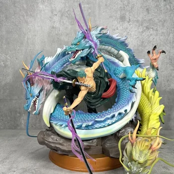 Аниме Цельная фигурка Gk Ророноа Зоро Три Дракона Большой Торнадо Высококачественные коллекционные игрушки, модели настольных украшений