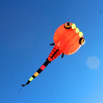 Бесплатная доставка, новый дизайн, высококачественный большой воздушный змей-головастик, мягкие воздушные змеи, рипстоп, нейлоновая ткань, катушка для воздушного змея, летающие игрушки на открытом воздухе, забавные