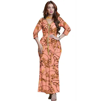Весенне-осенняя одежда в африканском стиле, платье с рукавом 3/4, Африканские платья для женщин, Сексуальное приталенное платье с V-образным вырезом, перспективное офисное женское платье для вечеринки