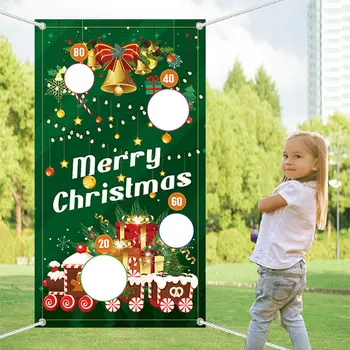 Взрослые и Дети Счастливого Рождества, Безопасное Бросание Баннера, Рождественский игровой флаг, игрушки для игр на открытом воздухе, мешки для фасоли