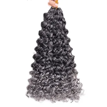 Волнистые Пряди Вязаная Крючком Коса Для Волос GoGo Curl Синтетическое Плетение Наращивание Волос Омбре Вьющиеся Африканские Локоны Волна Воды Для Женщин
