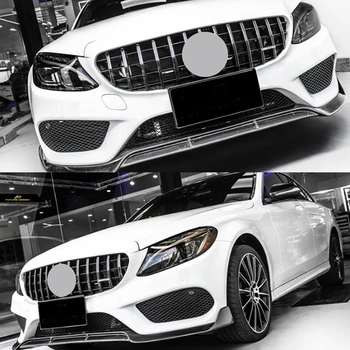 Высококачественная Автомобильная Решетка Решетки Сетка Переднего Бампера Автомобиля Для Mercedes Для Benz W205 Для AMG Look C200 C250 C300 C350 2015-2018