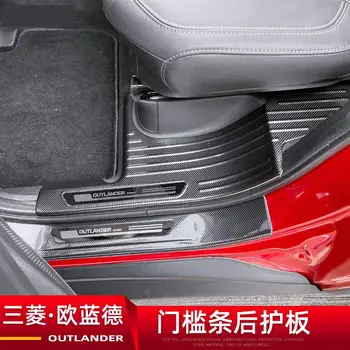 Высококачественная накладка из нержавеющей стали на Порог двери и протектор заднего бампера Для Mitsubishi Outlander 2013-2021, Автомобильный стайлинг
