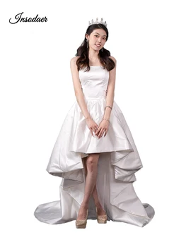 Высококлассное Свадебное платье, однотонные свадебные платья с открытой спиной, Элегантное платье для хостинга