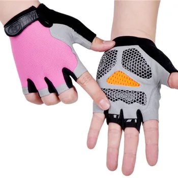 Горячие Велосипедные противоскользящие перчатки с защитой от пота, мужские Женские перчатки с полупальцами, дышащие противоударные спортивные перчатки, Велосипедные перчатки