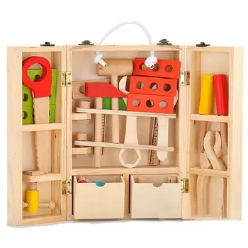 Детская игрушка для ролевых игр, Деревянная имитация, Набор инструментов для ремонта, Игрушки для демонтажа гаек, Детские игрушки, набор игрушек-головоломок, подарок для детей