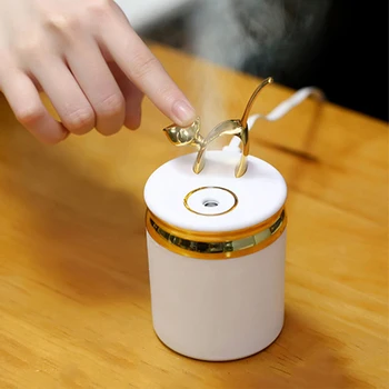 Диффузор для воды с милым котом 180 мл, Мультяшный USB-Туманообразователь, Ультразвуковой Увлажнитель воздуха для спальни, Большой распылитель тумана, креативные подарки