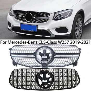 Для Mercedes-Benz W167 GLE-Class 2020 2021 2022 + Обновление Передней Почечной Гоночной Заготовки Бампера Сетка Гриль-Бар Вентиляционная Верхняя Крышка