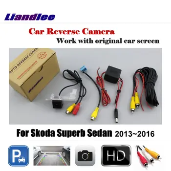 Для Skoda Superb Седан 2013-2016, Автомобильная камера заднего вида, камера заднего вида, HD CCD, SONY OEM CAM С адаптером