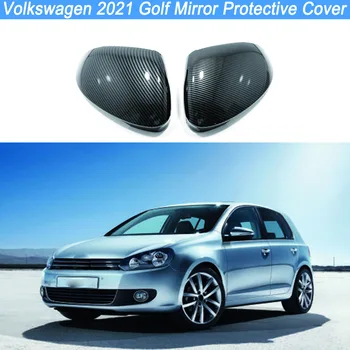 Для Volkswagen Golf 2020 2021 2022 2023 Автомобильные Аксессуары Для Укладки Двери Из Углеродного Волокна, Зеркала заднего Вида, Накладка На Накладку, Протектор