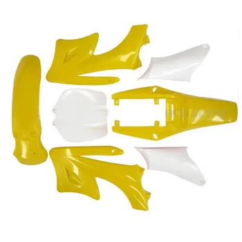 желтый ПЛАСТИКОВЫЙ комплект крыльев и обтекателей для маленького байка Apollo MINI MOTO для детей, 2-х тактный 47cc & 49cc 50cc 70cc