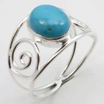 Женское кольцо с полудрагоценным камнем, размер 8,75