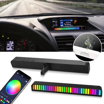 Звукосниматель для Ароматерапии Rhythm Light App Control USB Перезаряжаемый Контроль звука Светодиодные ленты Ночные светильники Автомобильный Освежитель воздуха Декор комнаты
