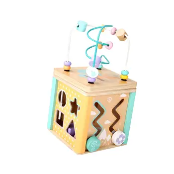 Игрушка-лабиринт из бисера, Интерактивная игрушка для раннего обучения, Деревянная обучающая игрушка, развивающие игрушки, Красочный Классический лабиринт из бисера на Рождество