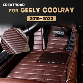 Изготовленные На Заказ Коврики Из Углеродного Волокна Для Geely Coolray 2019 2020 2021 2022 2023, Ковровое Покрытие Для Ног, Аксессуары Для Интерьера Авто