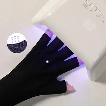 Инструменты для дизайна ногтей с защитой от ультрафиолета, перчатки, защищающие от ультрафиолетовых лучей, рукавицы, одноразовые перчатки для сушки ногтей, светодиодная лампа