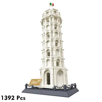 Италия Ориентир Пизанская Падающая Башня Строительный Блок Архитектурная Структура Сборка Кирпичей Детские Развивающие Наборы Игрушки Подарки