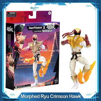 Коллекция Hasbro Power Rangers X Street Fighter Lightning Трансформированная фигурка Рейнджера Ryu Crimson Hawk в подарок на День рождения F6117