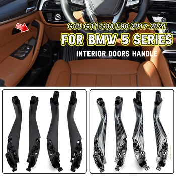 Комплект для BMW 5 серии G30 G31 G38 F90 Передняя Задняя/левая Правая Внутренняя дверная ручка для салона автомобиля, накладка на панель, накладка