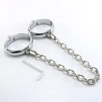 Красивый браслет из сплава, женские сексуальные наручники с цепочкой 30 см, игрушка для взрослых, игровой реквизит, инструменты.