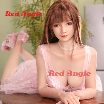 Красная силиконовая Японская голова с имплантированными волосами, Женская кукла Любви для мужчин, настоящая Вагина, полностью Платиновые Силиконовые секс-куклы для мужчин