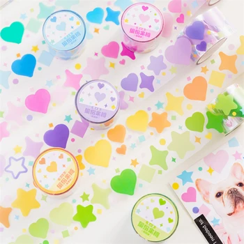 Креативная лента для домашних животных карамельного цвета Washi Journal Planners DIY Для скрапбукинга Декоративные наклейки Канцелярские принадлежности
