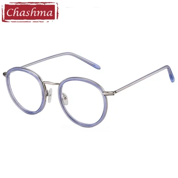 Круглые очки Chashma в ацетатной оправе в ретро-стиле, женские трендовые оптические очки для мужчин, рецептурные линзы