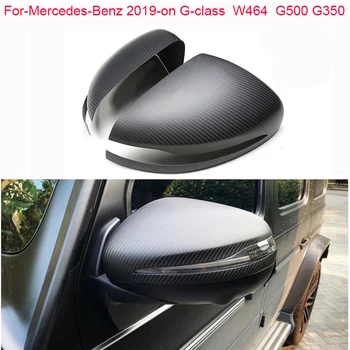 Крышка зеркала W464 для-Mercedes-Benz 2019-на G-class G500 G350 W464 G63 GLE W167 с дополнительным типом крепления Из сухого углеродного волокна Со стороны заднего вида
