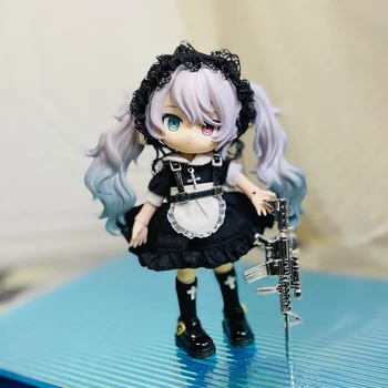 Кукольная одежда Obitsu 11 для ob11 p9 uf размер bjd кукольная одежда милые черные аксессуары для куклы боевой горничной (6 очков)
