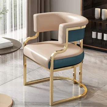Легкий роскошный обеденный стул, комбинированный чайный стул, высококлассный гостиничный диван, стул, стол, стул для маникюра, стул для макияжа