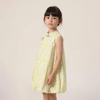 Летние платья Cheongsam с цветочным рисунком для девочек MARC & JANIE, французская серия 230502