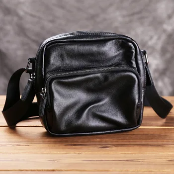 Маленькая кожаная сумка AETOO, мужская сумка-мессенджер, мини-японская квадратная сумка для переноски, летний повседневный рюкзак, мужская сумка из воловьей кожи, ti