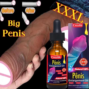 Массаж для постоянного утолщения пениса, увеличения роста, смазка для эрекции мужского члена, масло для массажа с растительными экстрактами Lncrease XXL