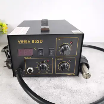 Мембранный насос YIHUA 852D 2 в 1, паяльник, паяльная станция горячего воздуха, светодиодный дисплей
