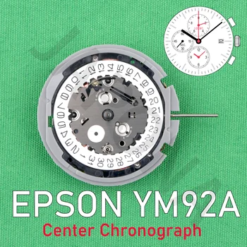 Механизм YM92 Япония, механизм EPSON YM92A, маленькие стрелки на 6.9.12, аналоговый кварцевый 12-дюймовый центральный секундный хронограф