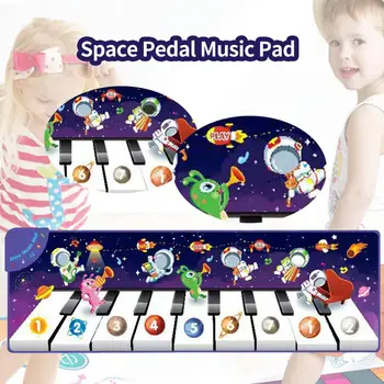 Милый музыкальный ковер, симпатичная клавиатура для фортепиано, детский игровой коврик, веселое одеяло для ползания для малышей