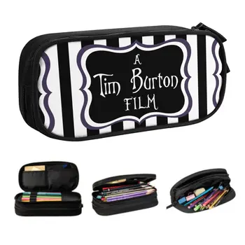Милый пенал из фильма Тима Бертона для девочек и мальчиков, изготовленный на заказ Фильм ужасов Фэнтези, Большая коробка для хранения ручек, сумка для школьных принадлежностей