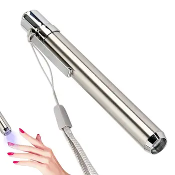 Мини УФ-лампа для ногтей, светодиодная лампа для гелевых ногтей, фонарик, Портативная машина для сушки ногтей, простое использование ультрафиолетового фонарика для